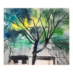 Untitled by Ang Kiukok, watercolor on paper, sold Sep 2024