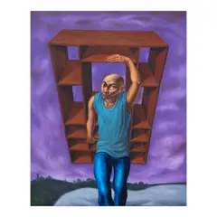 Elmer Borlongan, Cabinet Member, oil on canvas