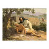 Study of El Buen Samaritano by Fernando Amorsolo, oil on canvas, sold Sep 2024