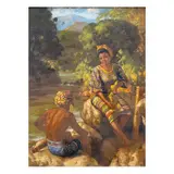José Pereira, Ligawan, oil on masonite board