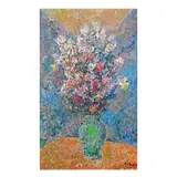 Macario Vitalis, Bouquet of Flowers, oil on canvas