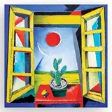 Still Life (Window Series) by Ang Kiukok, oil on canvas, sold Sep 2024