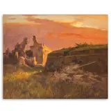 Fernando Amorsolo, Silenced Japanese Cannon, Intramuros, oil on canvas