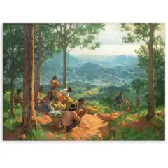 Fernando Amorsolo, Ifugaos in Mines View Park, oil on canvas