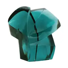 Heart’s Embrace by Ramon Orlina, carved blue green glass, sold Sep 2024