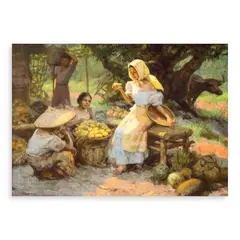 Fernando Amorsolo, Fruit Vendors, oil on canvas