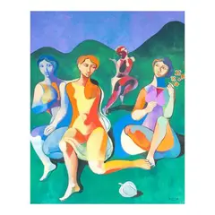 Muses Watch Me Dance by Marcel Antonio, oil on canvas, sold Jun 2024