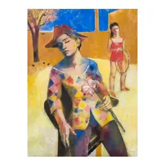 Marcel Antonio, Amaryllis, oil on canvas