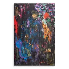 Sandra's Mysterious World by Pacita Abad, oil and mixed media on panel, sold Jun 2024