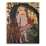 Rodel Tapaya, Kabigat Visits The Earthworld, acrylic on canvas