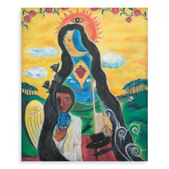Charlie Co, Sacred Heart, oil on canvas