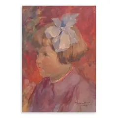 Fernando Amorsolo, Niña con Lazo Azul, watercolor on paper