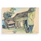 At Mando's (Chez Mando) by Juvenal Sansó Garrit, watercolor on paper, sold Jun 2024