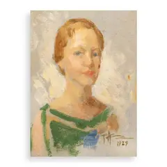 Fernando Amorsolo, Portrait of a Lady, oil on wood