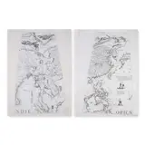 Vincenzo Maria Coronelli, Uniform set of two large globe gores of the Far East, copperplate engraving