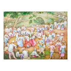Antonio Mahilum, Fiesta, oil on canvas