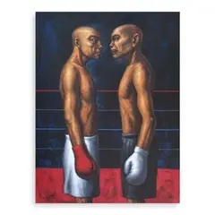 Elmer Borlongan, Rematch, acrylic on canvas