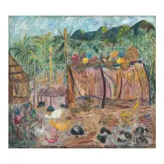 Sapuno (Batanes Series) by Pacita Abad, oil on canvas, sold Jun 2024