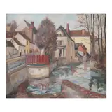 Macario Vitalis, Houses by Creekside, Parisian Suburb
