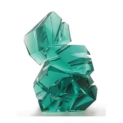 Inspiration in Glass I by Ramon Orlina, carved green glass, sold Jun 2024