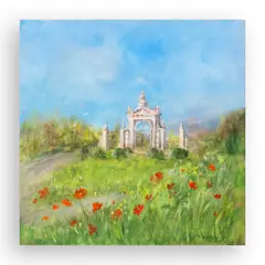 Betsy Westendorp, Puerta de Hierro, Madrid, oil on board
