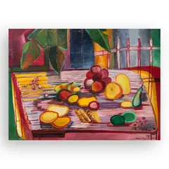 Still Life No. 2 by Nena Saguil, oil on masonite board, sold Mar 2024