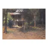 Romulo Galicano, Landscape, pastel on paper