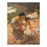 Fernando Amorsolo, Lavanderas, oil on canvas
