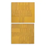 Rodolfo Samonte, a.) Savannah I b.) Savannah III, a.) lacquer and polymer on wood <br /> b.) lacquer and polymer on wood