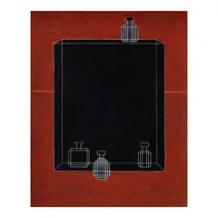 4 Bottles by Arturo Luz, acrylic on canvas, sold Mar 2024