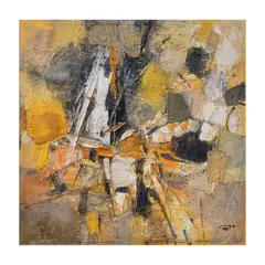 José T. Joya, Yellow Abode, oil on canvas