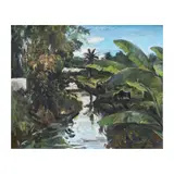 Landscape by Federico Aguilar Alcuaz, oil on canvas, sold Mar 2024
