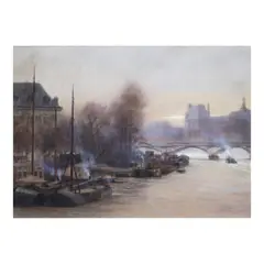 Romulo Galicano, Ponte des Arts, Paris, pastel on paper