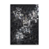 Nena Saguil, Composition en noir et blanc (Composition in Black and White), oil on canvas
