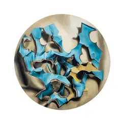 Ayka Go, Traces: Deconstructed Butterfly Pattern, oil on canvas