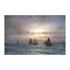 Félix Resurrección Hidalgo, Barcos de la Vela (Sailboats), oil on canvas