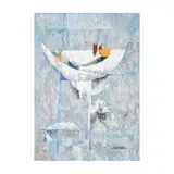 Blue Abstraction by Oscar Zalameda, oil on canvas, sold Mar 2024