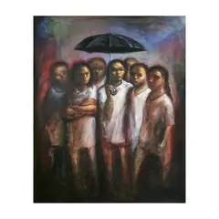 Barkada by Elmer Borlongan, acrylic on canvas, sold Mar 2024