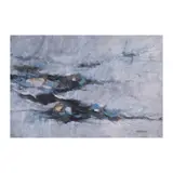 Landscape by Oscar Zalameda, mixed media on paper, sold Mar 2024