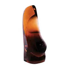 Ningning in Deep Amber by Ramon Orlina, carved deep amber crystal, sold Dec 2023