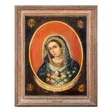 Simon Flores y de la Rosa, Nuestra Señora de la Paloma, oil on wood