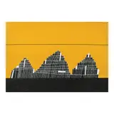 Arturo Luz, Burmese Landscape, Yellow Sky, acrylic on canvas
