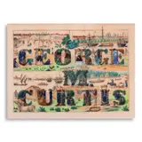 George M. Curtis (Letras y Figuras) by Marcos del Rosario Ortega, watercolor on paper, sold Jun 2023