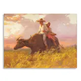 On the Way Home by Fernando Amorsolo, oil on canvas, sold Jun 2023