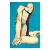 Seated Figure by Ang Kiukok, tempera, sold Feb 2023