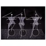 Three Cyclists by Arturo Luz, acrylic on canvas, sold Dec 2022