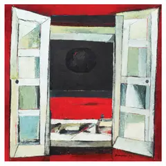 Window by Ang Kiukok, oil on canvas, sold Dec 2022
