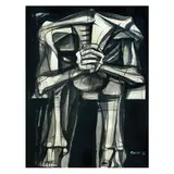 Seated Figure by Ang Kiukok, watercolor on paper, sold Dec 2022