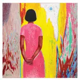 Venancio Igarta, Woman and Abstract Painting, oil on canvas