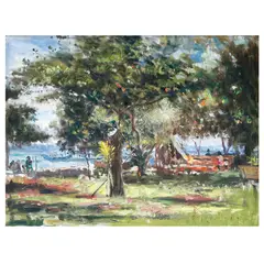 Orley Ypon, Santander Seaside (Plein Air), oil on canvas